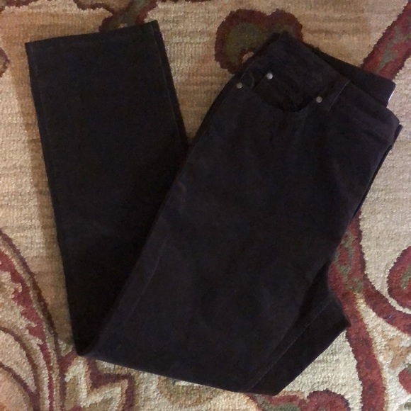 CHARTER CLUB Size 14 Short Corduroy Tummy Slim Panel Chocolate Brown Stretch NEW - Picture 3 of 16